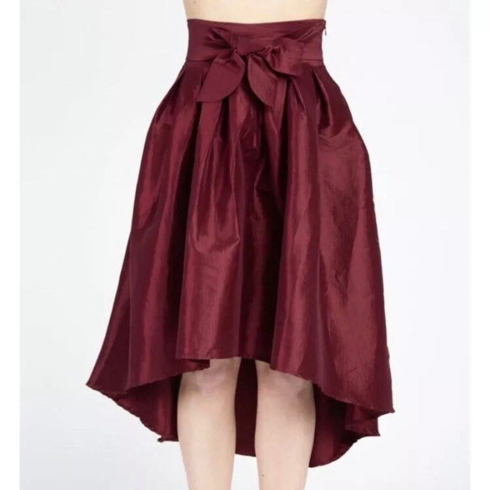 Metallic high low skirt